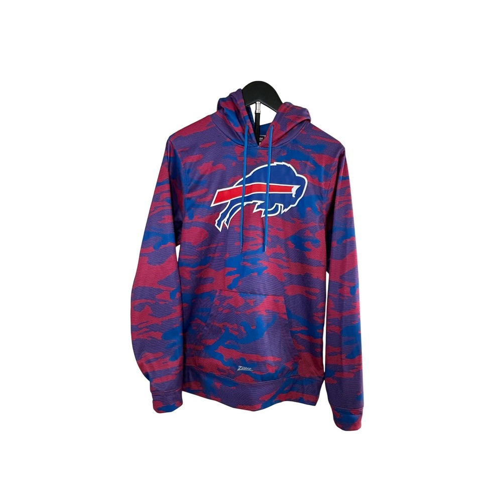 Zubaz Buffalo Bills Men Small NFL Hoodie Sweatshirt Camo Tiger Print Performance
